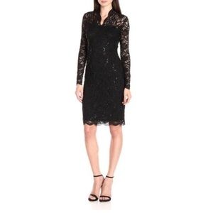 ❤️‍🔥 - Black Zuhair Murad Lace Overlay Cocktail Dress